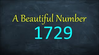 Ramanujan  A beautiful Number 1729  Ramanujan Number [upl. by Nosneh]