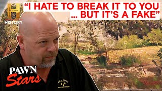 Pawn Stars Top 7 FAKE NotSoFine Art Pieces 😬 [upl. by Supple]