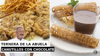 FILETES de TERNERA de la abuela y CANUTILLOS con chocolate  Karlos Arguiñano [upl. by Ahsertal]