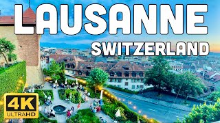 Lausanne Switzerland  4K Walking Tour [upl. by Endaira]