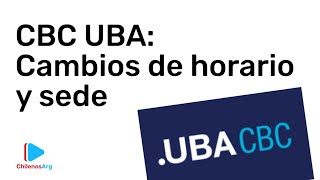 CBC UBA  Cambios de horario y sede  uba cbc [upl. by Htidra]