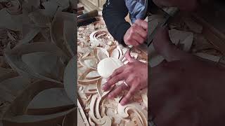 Furniture pattern carving process Good tools and machinery make work easy [upl. by Vanya199]