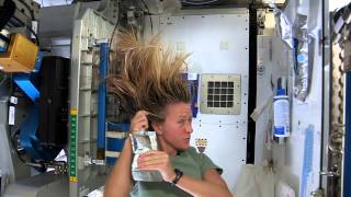 Karen Nyberg Shows How You Wash Hair in Space [upl. by Avon752]