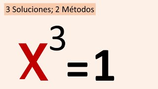 ECUACIÓN DE GRADO 3 X31 Tres soluciones Dos métodos [upl. by Annala]