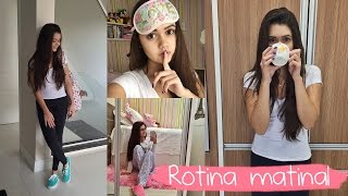 Minha rotina matinal pra escola  Morning Routine for school [upl. by Ecirpac694]