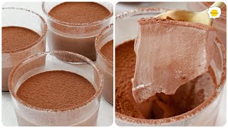 NoOven Chocolate Pudding Recipe 免烤箱巧克力布丁食谱 Recette de pouding au chocolat sans four [upl. by Loella]