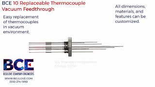 BCE Replaceable 10x Type K Thermocouple Vacuum Feedthrough [upl. by Llertnod323]