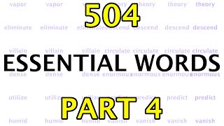 Learn 504 English essential words part 4 English geek improve your English speaking skills [upl. by Lyndsay]