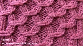 Hexagonal   Embossed Stitches  Free Knitting Tutorial  Watch Knitting  pattern 15 [upl. by Stock646]