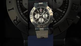 BVLGARI DIAGONO TITANIUM CHRONOGRAPH RUBBER STRAP WATCH ONLY [upl. by Ormsby]