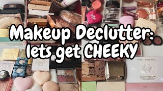 Makeup Declutter Bronzers blushes highlighters amp face palettes 👋🏻 [upl. by Netsrejk]