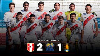 PERÚ VENCIÓ a URUGUAY con GOLAZOS de GUZMÁN y GOICOCHEA  PERÚ 21 URUGUAY  AMISTOSO SUB20 [upl. by Kosiur386]