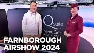 Best of Farnborough Airshow 2024  Qatar Airways Next Gen QSuite [upl. by Kobylak]