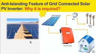 Anti Islanding Features of Grid Connected Solar PV System why it is required solarsystem [upl. by Elokin]