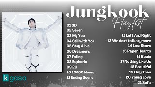 Jungkook 정국 of BTS Playlist solo and cover Incl 3 D 2023 Updated [upl. by Arrais]