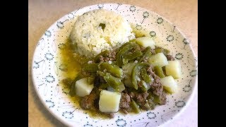 COMO HACER NOPALES PAPAS Y CARNE EN SALSA VERDE [upl. by Ugo]