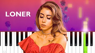 Kali Uchis  Loner Piano Tutorial [upl. by Zzaj]