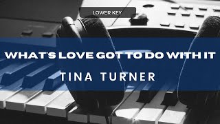 Tina Turner  Whats Love Got Do With It Acoustic Karaoke Lower Key [upl. by Nykal770]