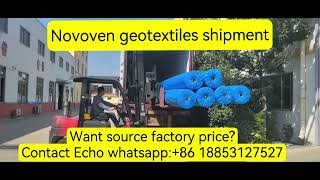 nonwoven geotextile fabric shipping geotextilegeofabricsgeomemrbanehdpe geomemrbane [upl. by Onileva]