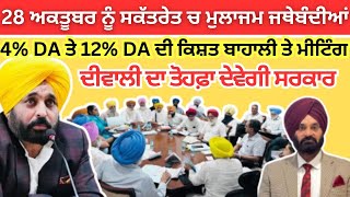 Punjab 6th Pay Commission Latest News ਦੀਵਾਲੀ ਦੇ ਮੌਕੇ ਤੇ 4 DA  Punjab cabinet meeting Punjab news [upl. by Talie]