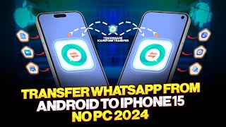 Transfer WhatsApp Data Android To iPhone Without PC [upl. by Llednohs]