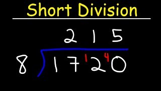 Short Division  A Fast Method [upl. by Eerej]