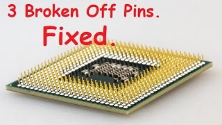 How to Fix 3 BROKEN OFF CPU Pins in 5 Minutes Computer Works [upl. by Jaquith]