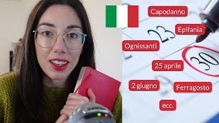 Italian culture Quali sono i giorni festivi in Italia Subtitles [upl. by Noissap480]