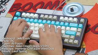 Akko Cream Black V3 Pro Typing Sound [upl. by Huang]