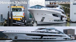 Heesen Yachts launched the 8007m 262’7” Galactica today [upl. by Toy657]