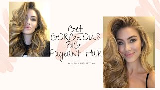 How to get gorgeous big pageant hair with pin curls [upl. by Mychal]