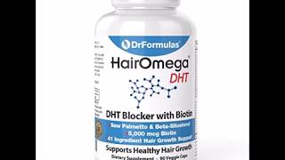 DrFormulas HairOmega DHT Blocker Biotin 5000 mcg Vitamins for Hair Growth Supplement Hair Loss Pil [upl. by Ajnat162]