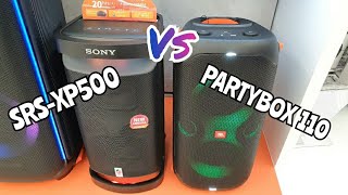 JBL Partybox 110 vs Sony SRSXP500 Max Volume  Bass Boosted Test🔥😱 [upl. by Ecirtak]