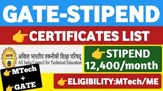 GATE Stipend Certificates List for MTech StudentsStudentUpdates247 [upl. by Asilahs]