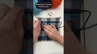 Weaving on a square loom weavingloom handweaving frameloomweaving looms gifts weaving [upl. by Wrennie566]