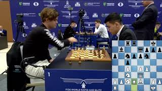 Magnus vs Shamsiddin Vokhidov Fide World Rapid amp Blitz Chess Championship 2023 [upl. by Ettenaej]