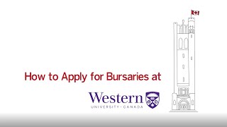 How to Apply for Bursaries at Western [upl. by Rollet]