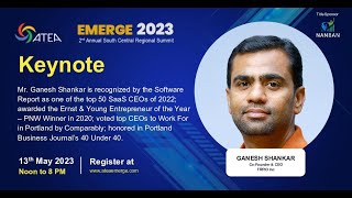 ATEA EMERGE 2023 Keynote by Mr Ganesh Shankar Founder and CEO RFPIO Inc [upl. by Llerdnek]