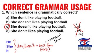 Correct Grammar Usage  Reviewer for any Government Exam [upl. by Anwahsat849]