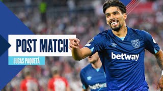 quotIts One Game At A Timequot  SC Freiburg 12 West Ham  Lucas Paquetá  Post Match Reaction [upl. by Anivol974]