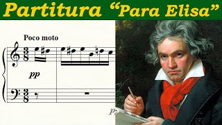 Para Elisa de Beethoven LEER PARTITURA [upl. by Ordnael]