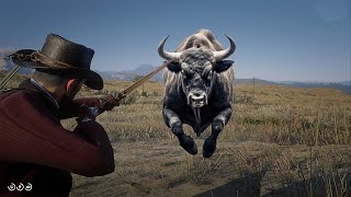 Mastering Bison Hunts in RDR2 with Wooden Arrows on Max Graphics 2K Quality [upl. by Alysia15]