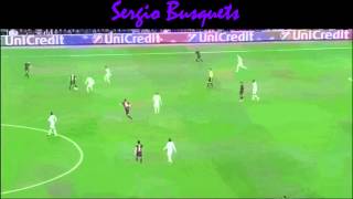 Sergio Busquets Skills  Barcelona vs AC MilanUEFA13032013 [upl. by Anemij]