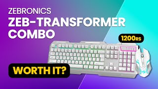 Zebronics ZebTransformer Gaming Keyboard and Mouse Combo Kit Worth buying in 2022  HINDI [upl. by Ewall]