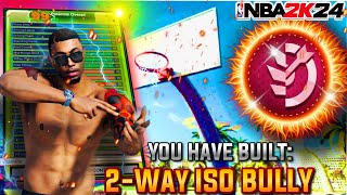 THE LAST BIG BULLY SLASHER ON NBA 2K24 GAME CHANGING ISO CENTER PF BUILD WITH LIMITLESS RANGE [upl. by Nilreb]