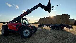 Harvesting Oats Hauling Straw and Wild Flower Prep [upl. by Melia]