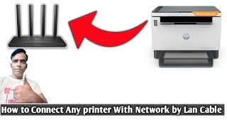 How to Install Printer using Network cable  How to Install Hp 2606sdw Laserjet printer by lan Cable [upl. by Born]