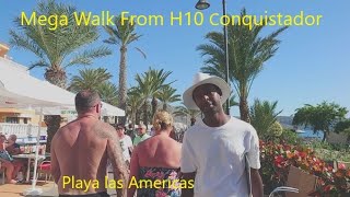 Tenerife H10 Conquistador walk along beach to playa las vista [upl. by Maximilianus]