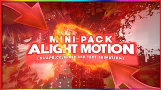 • Mini VFX Pack AlightMotion •  ShapeCCShake And TextAnimation • 🔥THANKS FOR 1K SUBS🔥 [upl. by Eimmac]