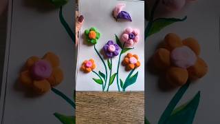 DIY Clay Flowers 💐✨ ll music shortsfeed trending diy yt coveranuvjain viralflowers [upl. by Syxela]